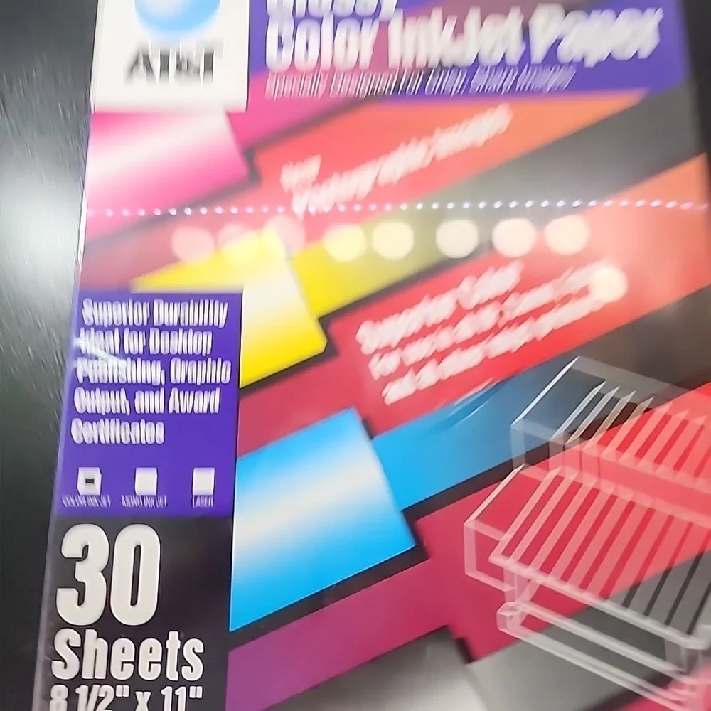 30 Glossy Color Inkjet Printer Photo Paper 8.5x11 Ultra White Bright